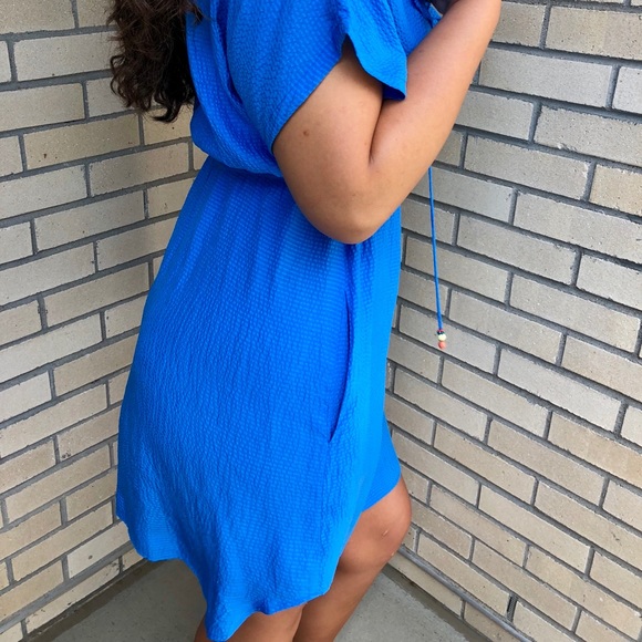 Rebecca Taylor Blue ruffle dress 4 - Picture 5 of 8